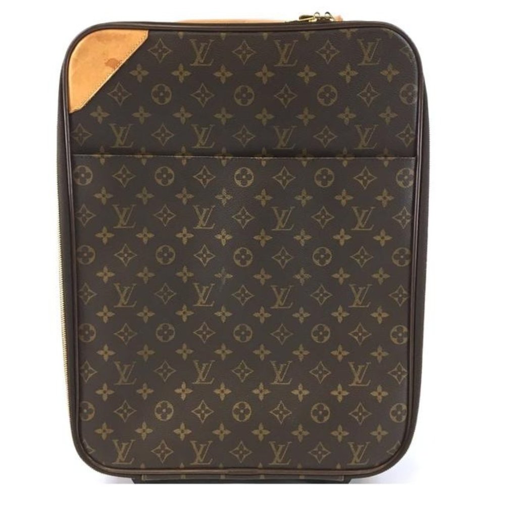 #45671 Pegase 45 Roller Luggage Suitcase Carry Brown Monogram Canvas Weekend
